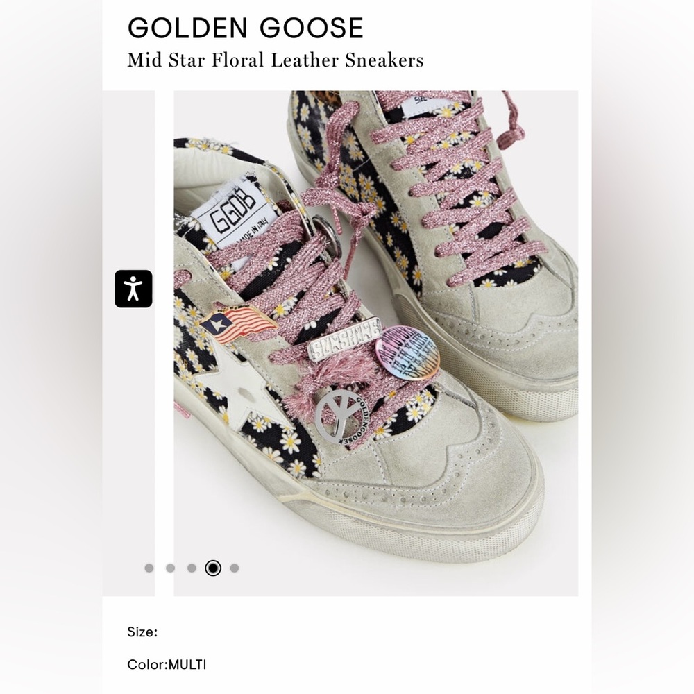 Golden Goose Mid Stars Like New Dream Maker Edition Daisy Print - Picture 9 of 10